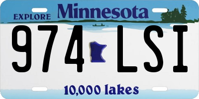 MN license plate 974LSI