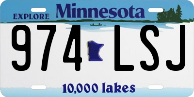 MN license plate 974LSJ