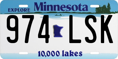 MN license plate 974LSK