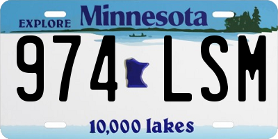 MN license plate 974LSM