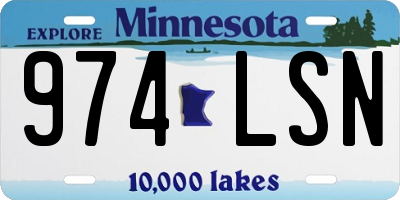 MN license plate 974LSN