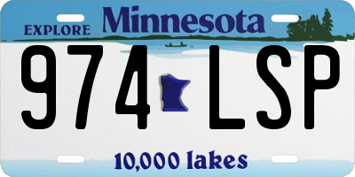 MN license plate 974LSP
