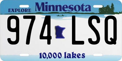 MN license plate 974LSQ