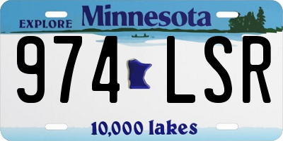 MN license plate 974LSR