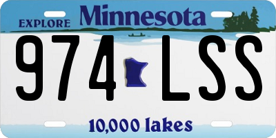 MN license plate 974LSS