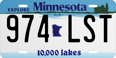 MN license plate 974LST
