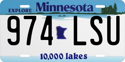 MN license plate 974LSU