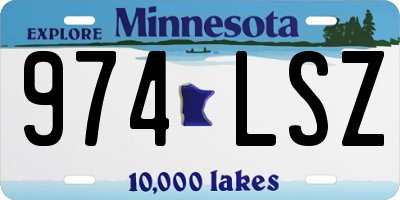 MN license plate 974LSZ