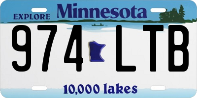 MN license plate 974LTB