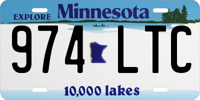 MN license plate 974LTC