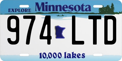 MN license plate 974LTD