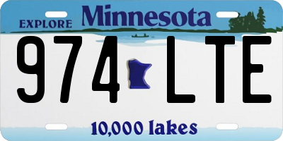 MN license plate 974LTE