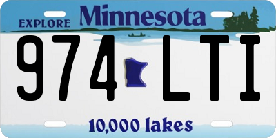 MN license plate 974LTI