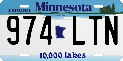 MN license plate 974LTN