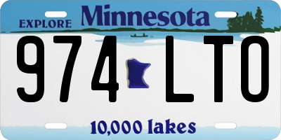 MN license plate 974LTO