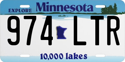 MN license plate 974LTR