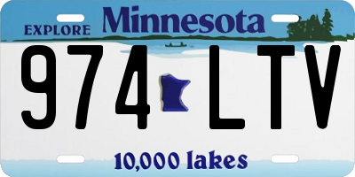 MN license plate 974LTV