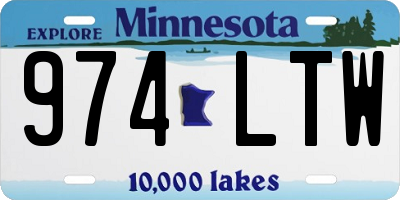 MN license plate 974LTW