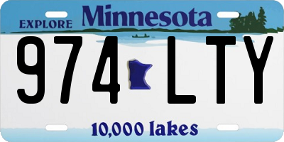 MN license plate 974LTY