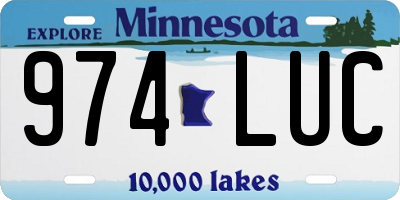 MN license plate 974LUC