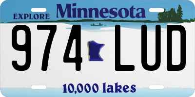 MN license plate 974LUD