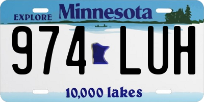 MN license plate 974LUH