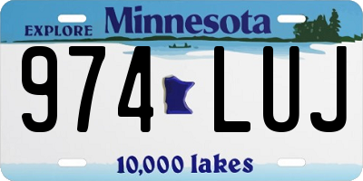 MN license plate 974LUJ