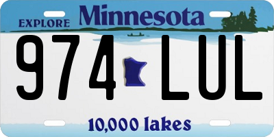 MN license plate 974LUL