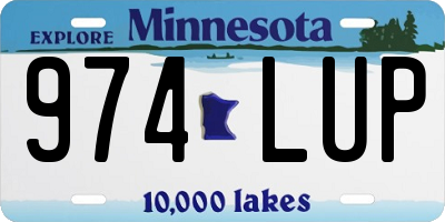 MN license plate 974LUP