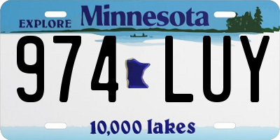 MN license plate 974LUY