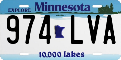 MN license plate 974LVA