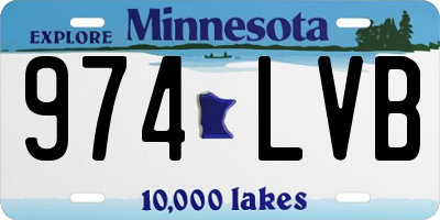 MN license plate 974LVB