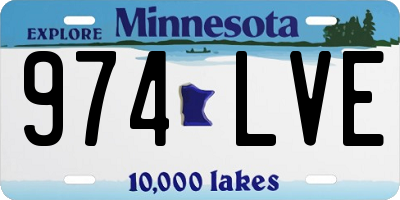 MN license plate 974LVE