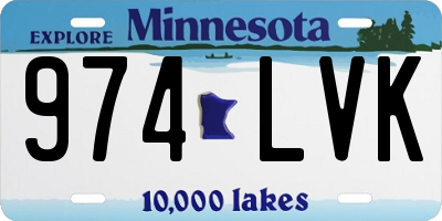 MN license plate 974LVK