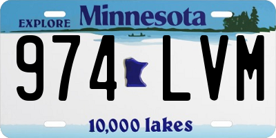 MN license plate 974LVM