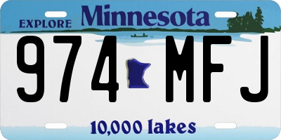 MN license plate 974MFJ