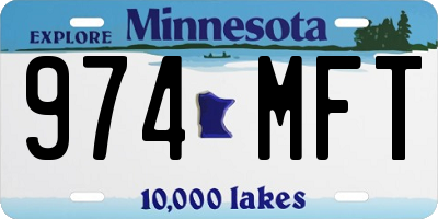 MN license plate 974MFT