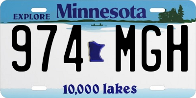 MN license plate 974MGH