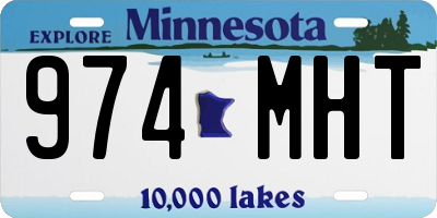 MN license plate 974MHT