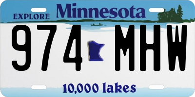 MN license plate 974MHW
