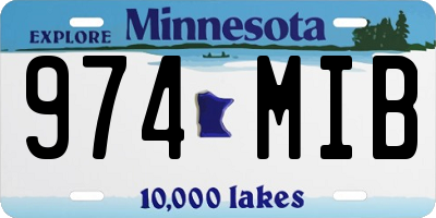 MN license plate 974MIB