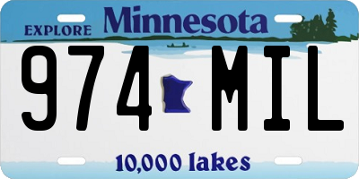 MN license plate 974MIL