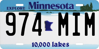 MN license plate 974MIM