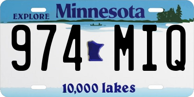 MN license plate 974MIQ