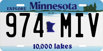 MN license plate 974MIV