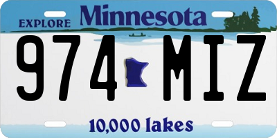 MN license plate 974MIZ
