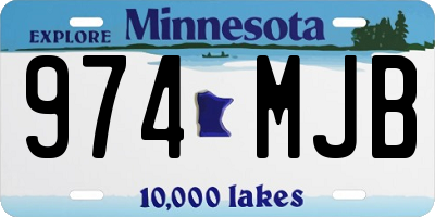 MN license plate 974MJB