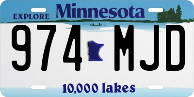 MN license plate 974MJD
