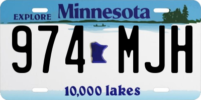 MN license plate 974MJH