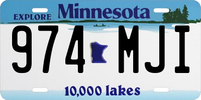 MN license plate 974MJI
